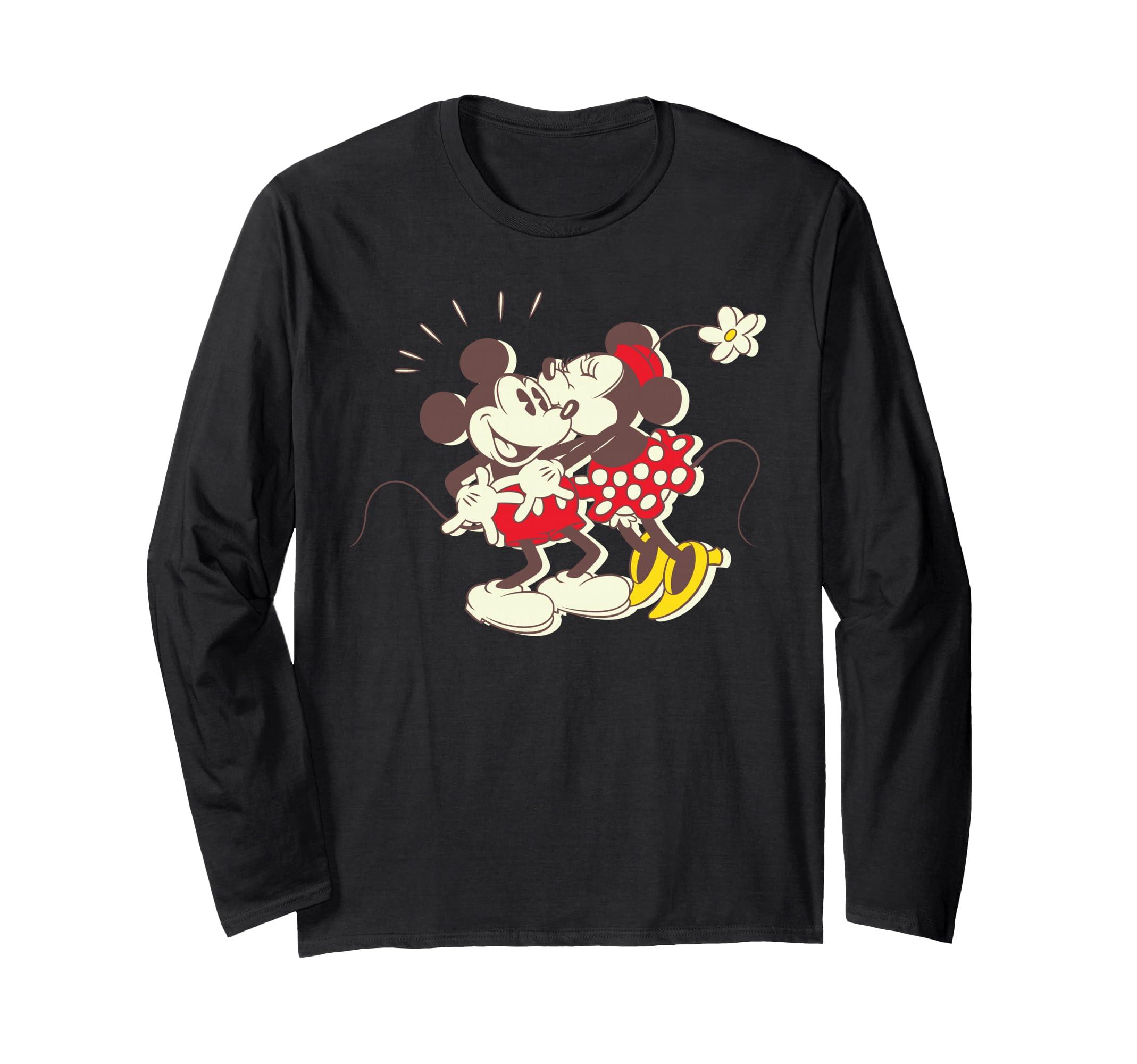 D&G ミッキー・ミニー 長袖カットソー Amazon | ディズニー ヴィンテージ ミッキーミニーマウス キス 長袖T